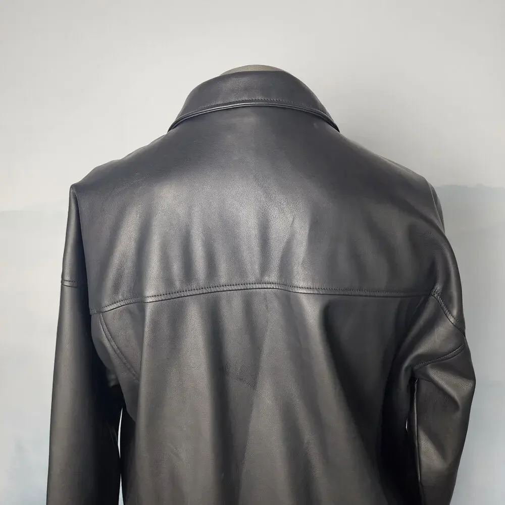 Colza (Japanese) Black Synthetic Leather Jacket | Women's Small